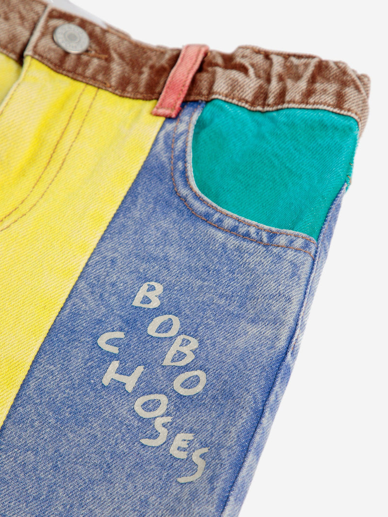 Bobo Choses Color Block Denim Pants Multicolor