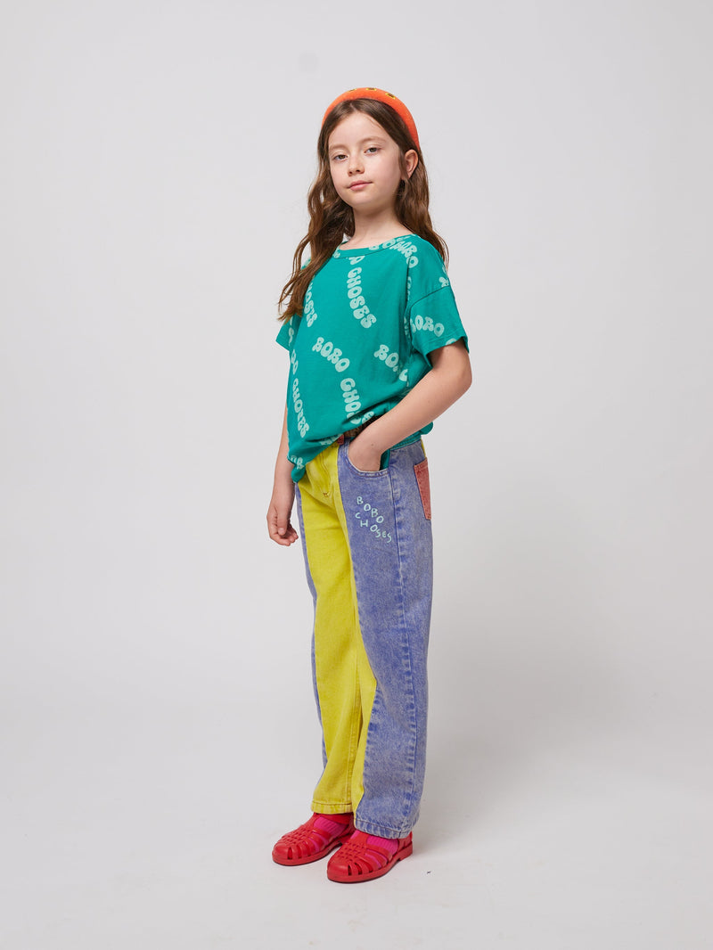 Bobo Choses Color Block Denim Pants Multicolor