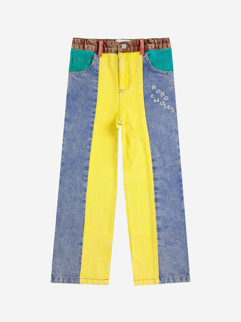 Bobo Choses Color Block Denim Pants Multicolor