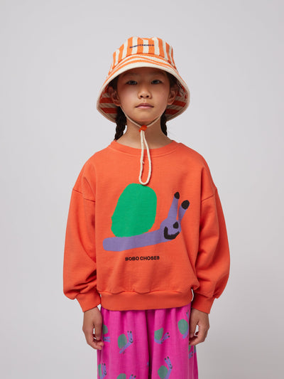 Bobo Choses Funny Snail Sweatshirt Red