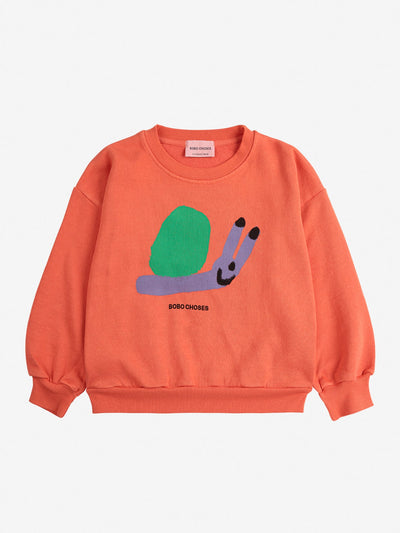 Bobo Choses Funny Snail Sweatshirt Red