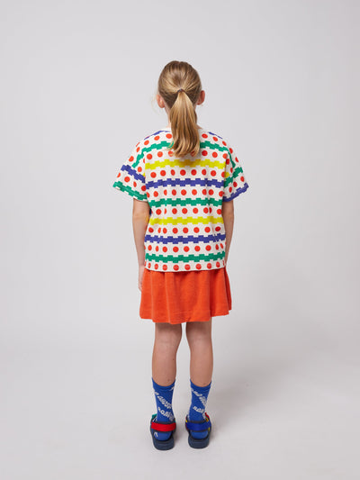 Bobo Choses Geometric All Over Waffle T-shirt Offwhite