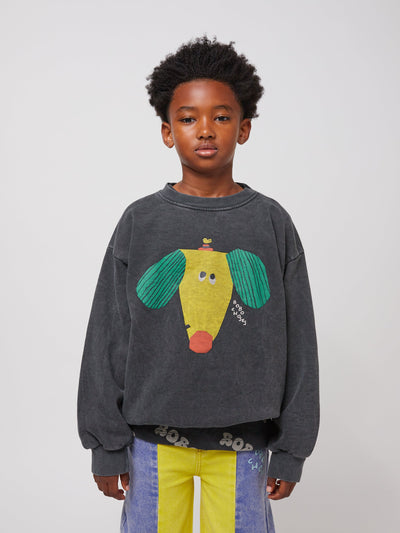 Bobo Choses Happy Dog Sweatshirt Dark Grey