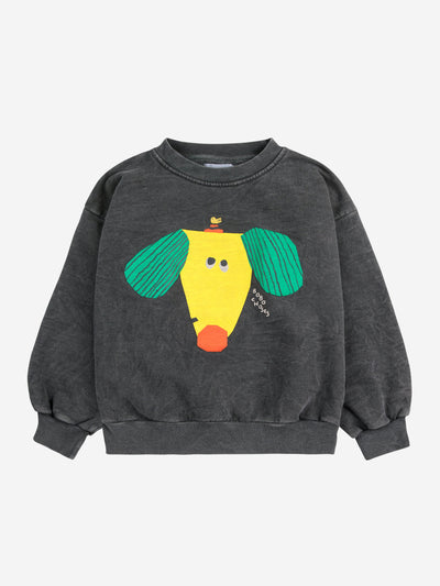 Bobo Choses Happy Dog Sweatshirt Dark Grey