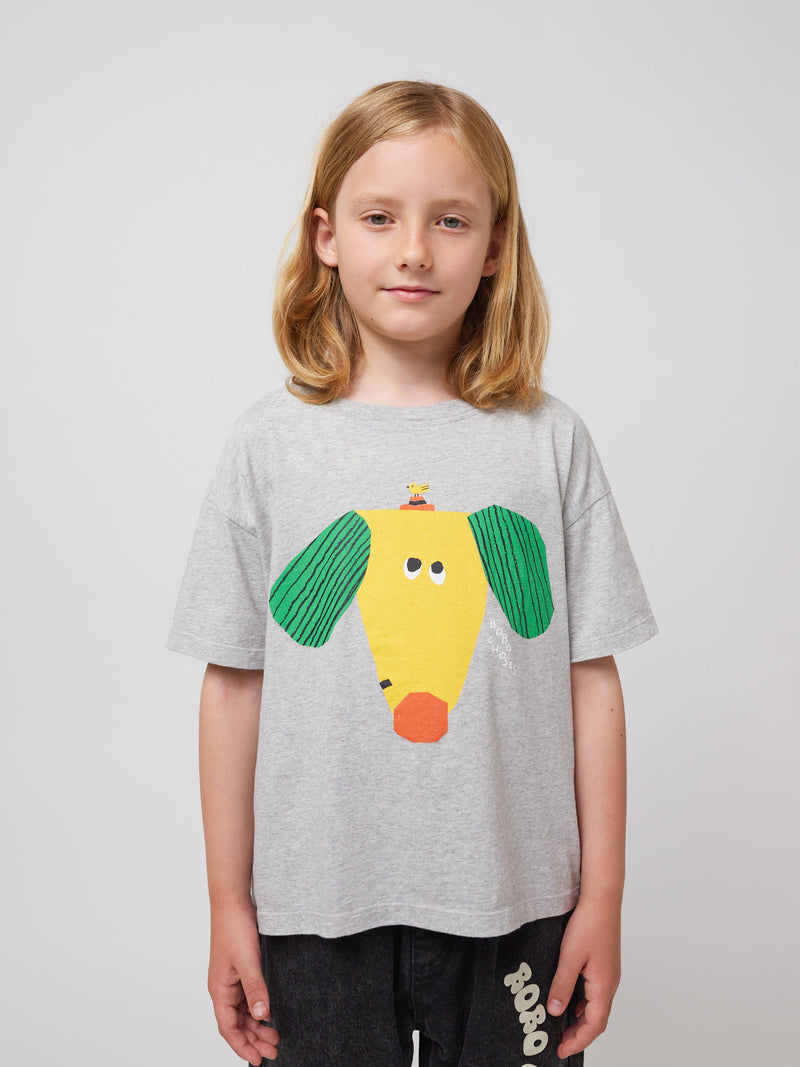 Bobo Choses Happy Dog T-shirt Heather Grey