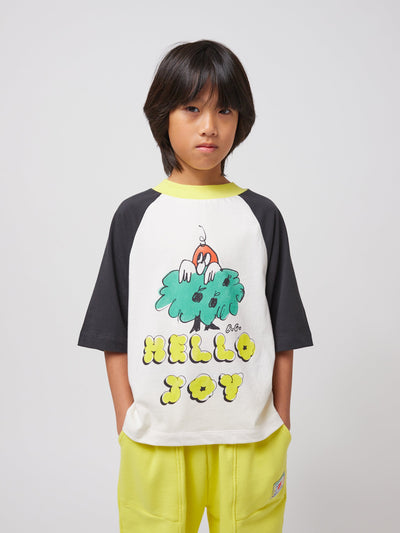 Bobo Choses Hello Joy Raglan Sleeves t-shirt Offwhite