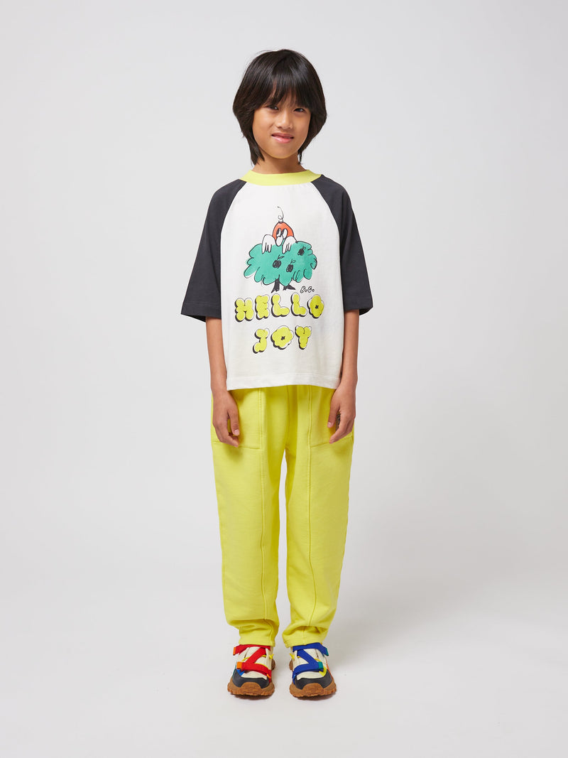 Bobo Choses Hello Joy Raglan Sleeves t-shirt Offwhite