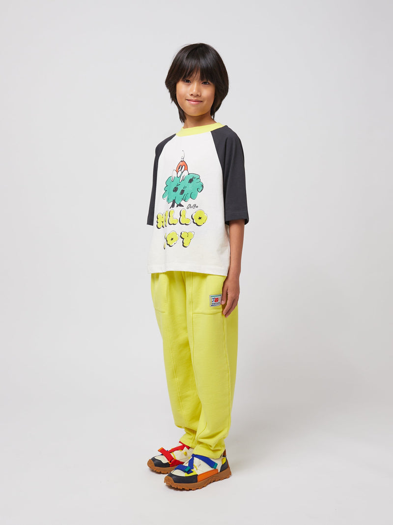 Bobo Choses Hello Joy Raglan Sleeves t-shirt Offwhite