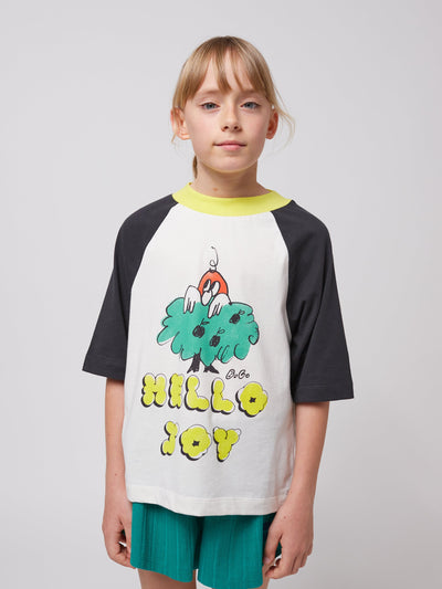 Bobo Choses Hello Joy Raglan Sleeves t-shirt Offwhite