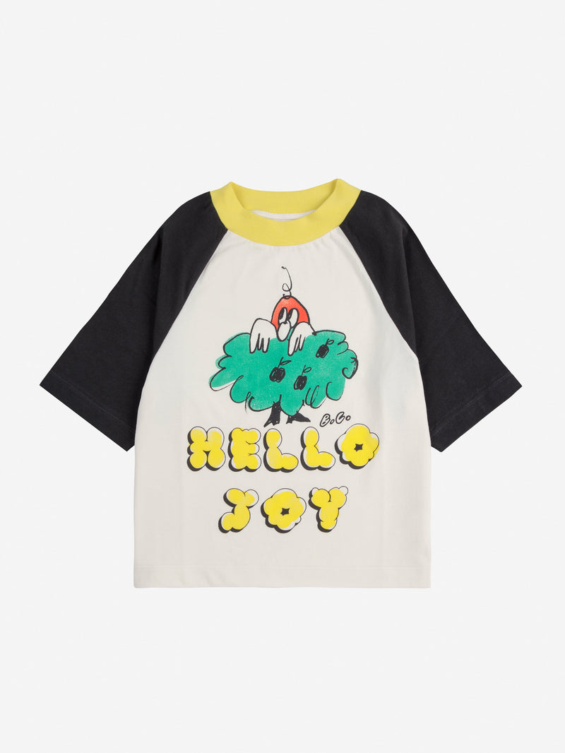 Bobo Choses Hello Joy Raglan Sleeves t-shirt Offwhite