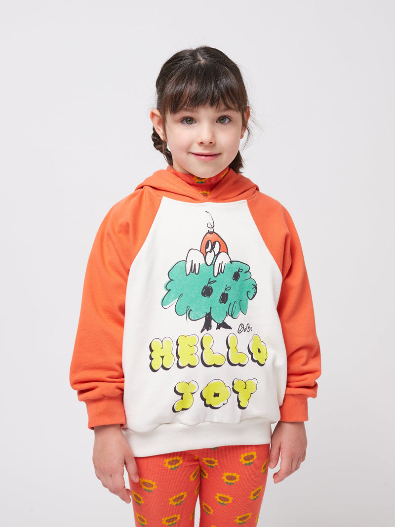 Bobo Choses Hello Joy Ranglan Sleeve Hoodie Multicolor