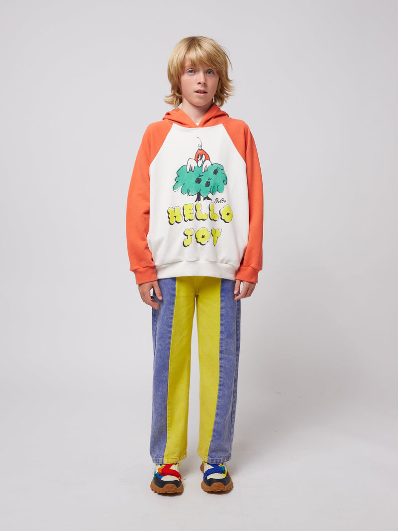 Bobo Choses Hello Joy Ranglan Sleeve Hoodie Multicolor