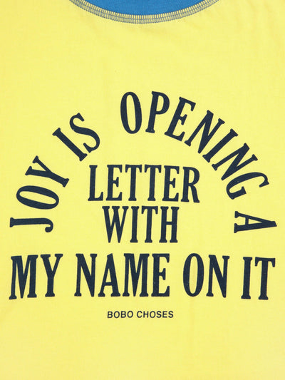 Bobo Choses Joy Is T-shirt Light Yellow