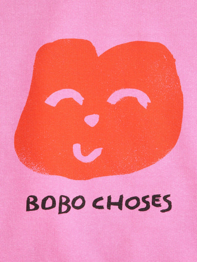 Bobo Choses Joyful Face Sweatshirt Fuchsia