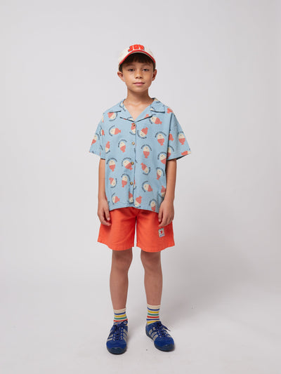 Bobo Choses Morning Egg All Over Light Denim Shirt