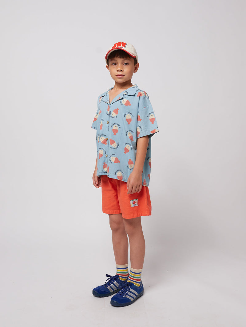 Bobo Choses Morning Egg All Over Light Denim Shirt