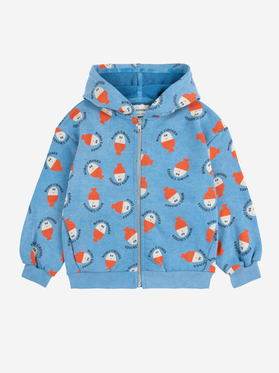 Bobo Choses Morning Egg All Over Zipped Hoodie