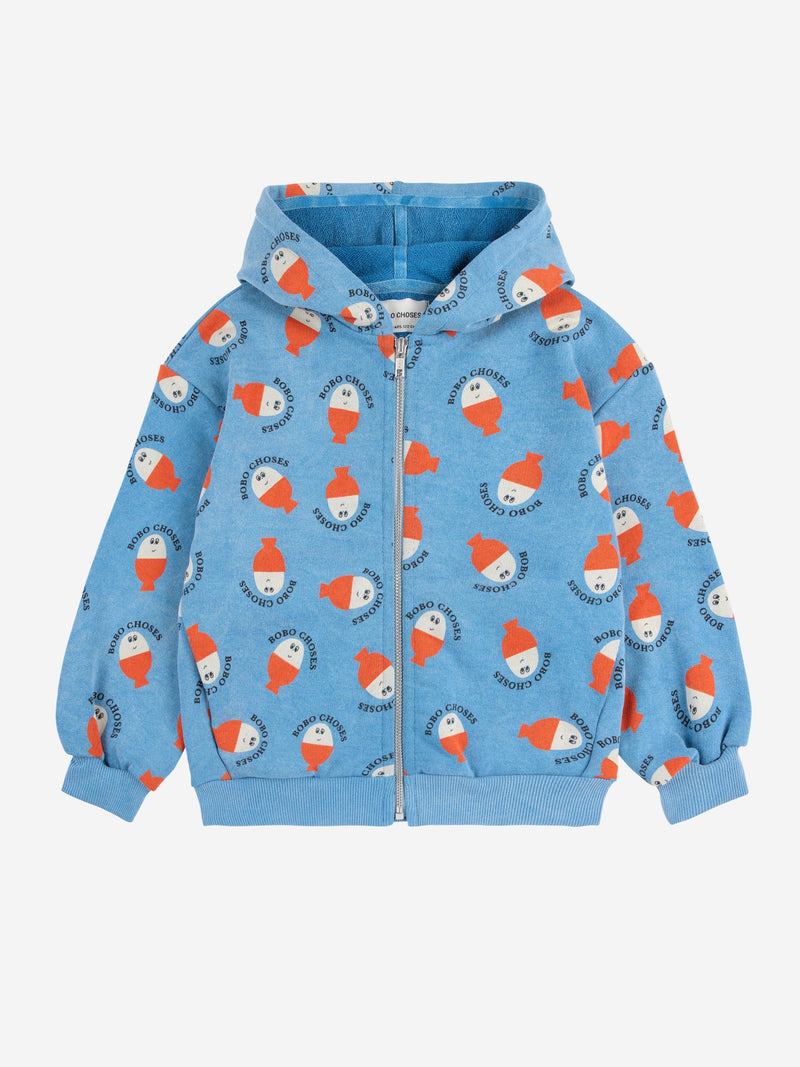 Bobo Choses Morning Egg All Over Zipped Hoodie