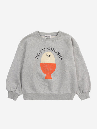 Bobo Choses Morning Egg Sweatshirt Heather Grey