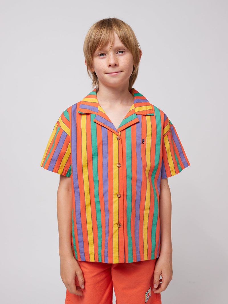 Bobo Choses Multicolor Stripes Shirt Red