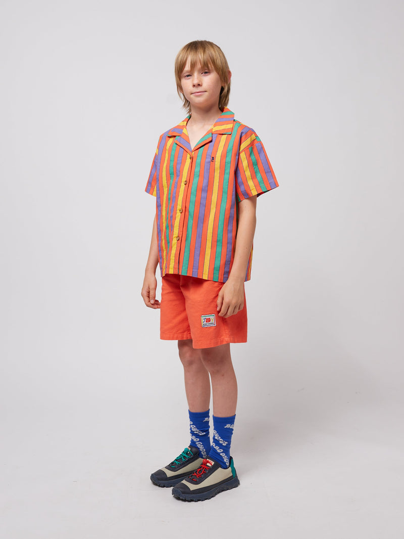 Bobo Choses Multicolor Stripes Shirt Red