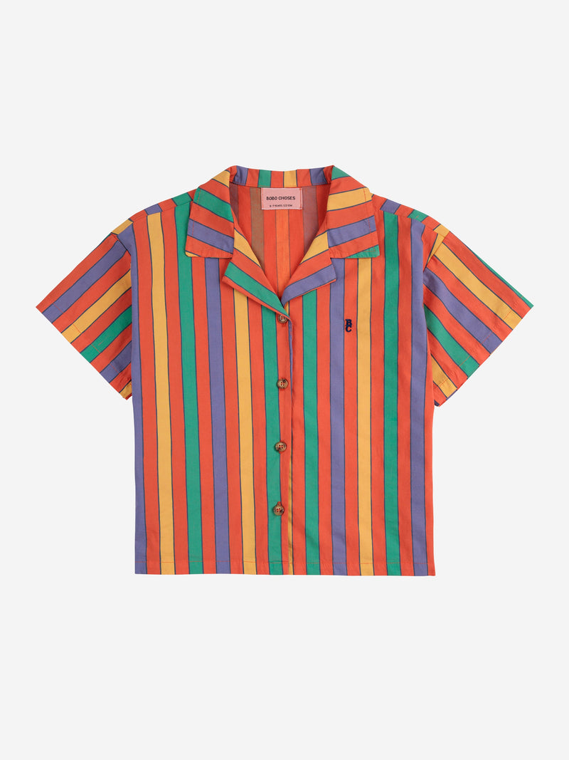 Bobo Choses Multicolor Stripes Shirt Red