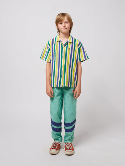 Bobo Choses Multicolor Stripes Terry Cloth Shirt Offwhite