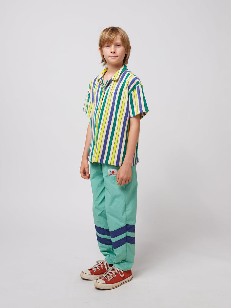 Bobo Choses Multicolor Stripes Terry Cloth Shirt Offwhite