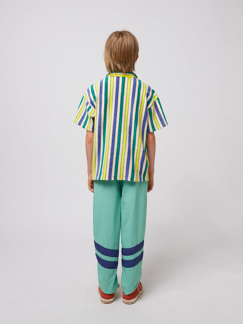 Bobo Choses Multicolor Stripes Terry Cloth Shirt Offwhite