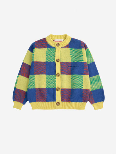 Bobo Choses Multicolor Vichy Jacquard Cardigan Multicolor