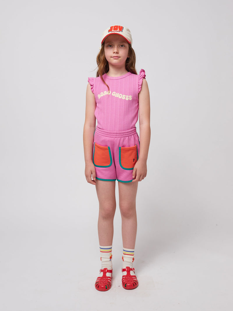 Bobo Choses Pink Color Block Shorts