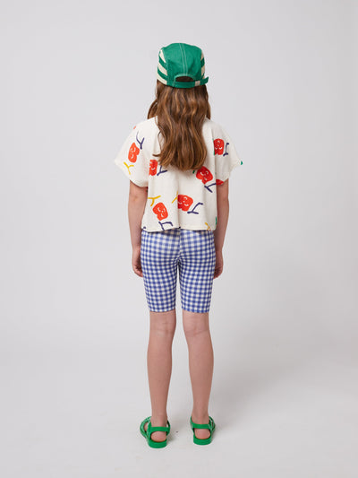 Bobo Choses Smiling All Over Cropped T-shirt Offwhite