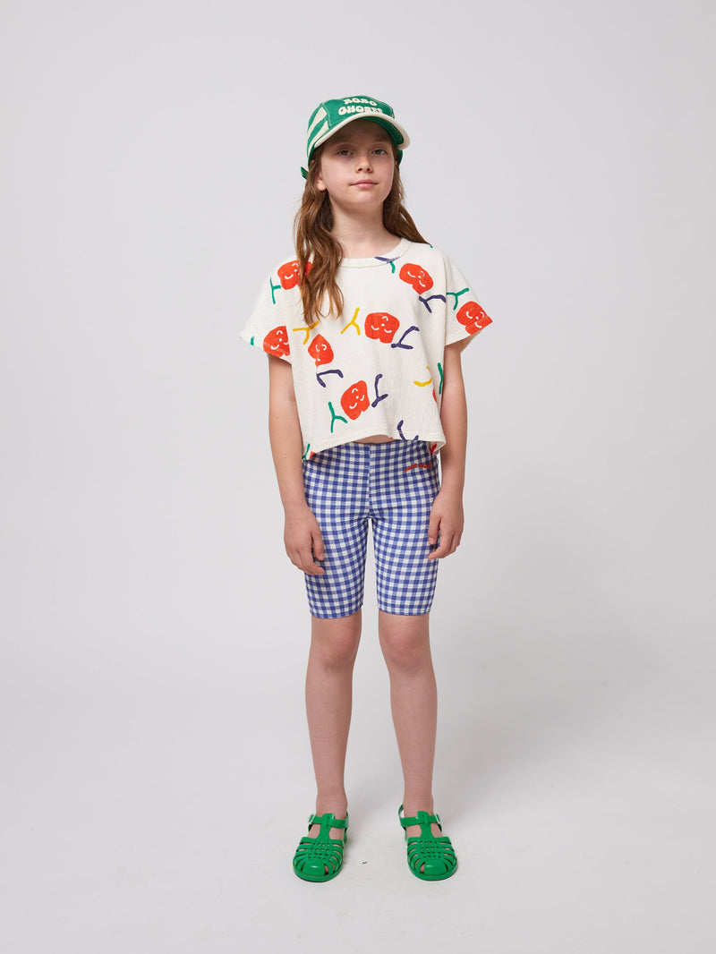 Bobo Choses Smiling All Over Cropped T-shirt Offwhite