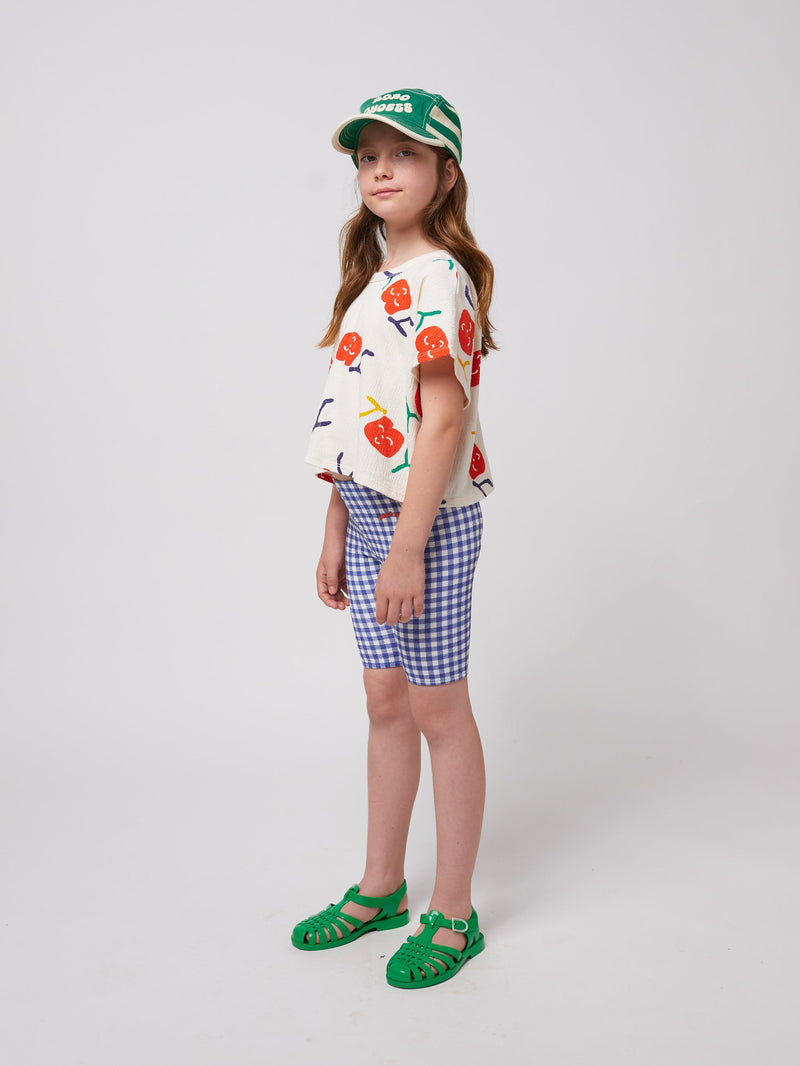 Bobo Choses Smiling All Over Cropped T-shirt Offwhite