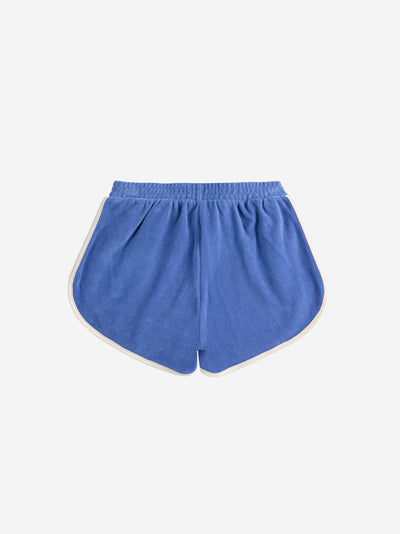 Bobo Choses Smiling Color Block Terry Cloth Shorts Blue