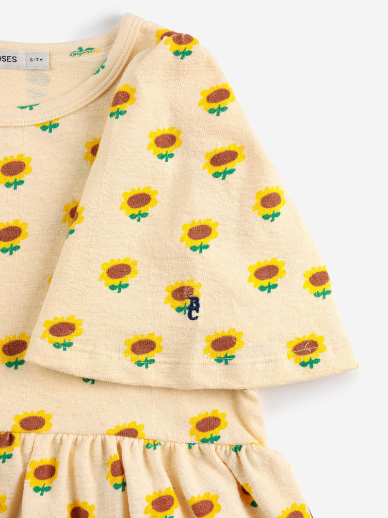 Bobo Choses Sunflower All Over Dress Offwhite