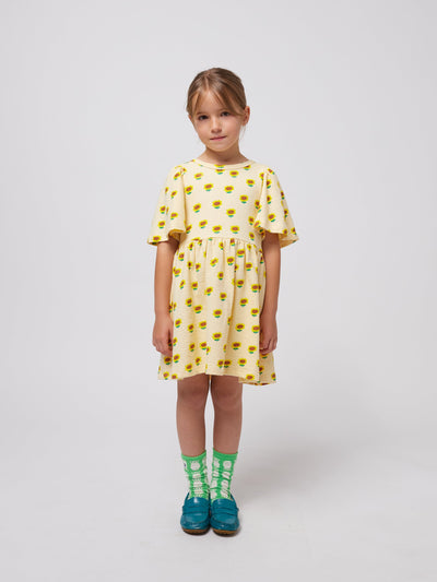 Bobo Choses Sunflower All Over Dress Offwhite