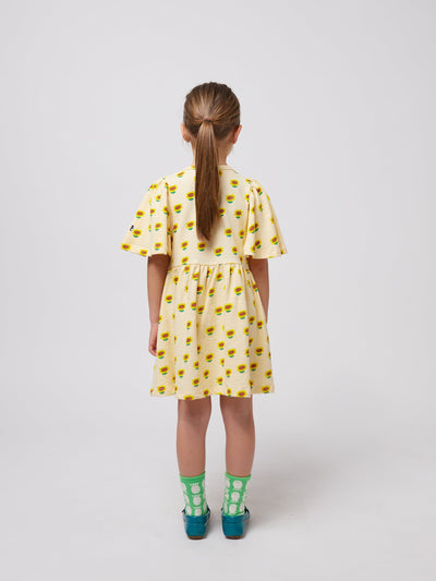 Bobo Choses Sunflower All Over Dress Offwhite