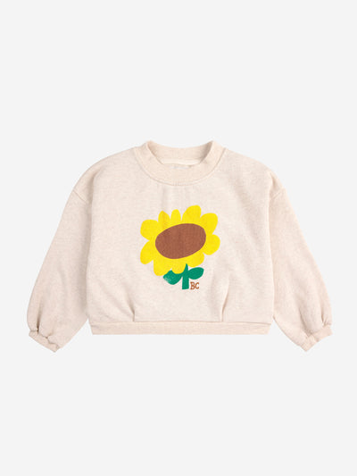 Bobo Choses Sunflower Cropped Sweatshirt Offwhite