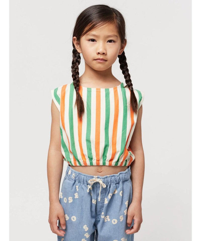 Bobo Choses Vertical Stripes Woven Top