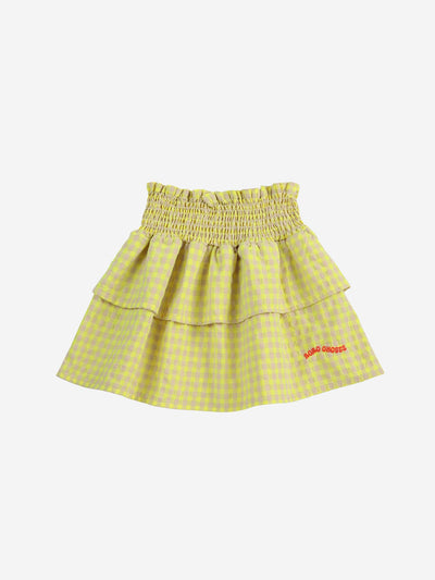 Bobo Choses Vichy Ruffle Skirt Multicolor