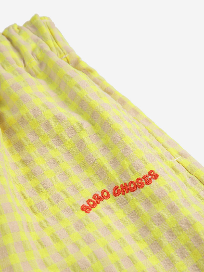 Bobo Choses Vichy Woven Pants Yellow