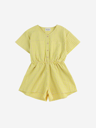 Bobo Choses Vichy Woven Playsuit Multicolor