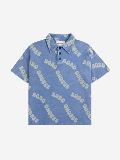 Bobo Choses Wavy Bobo Choses All Over Waffle Polo