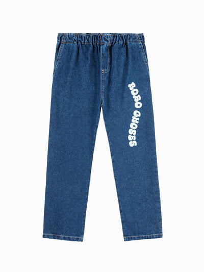 Bobo Choses Wavy Bobo Choses Mid Denim Pants Blue