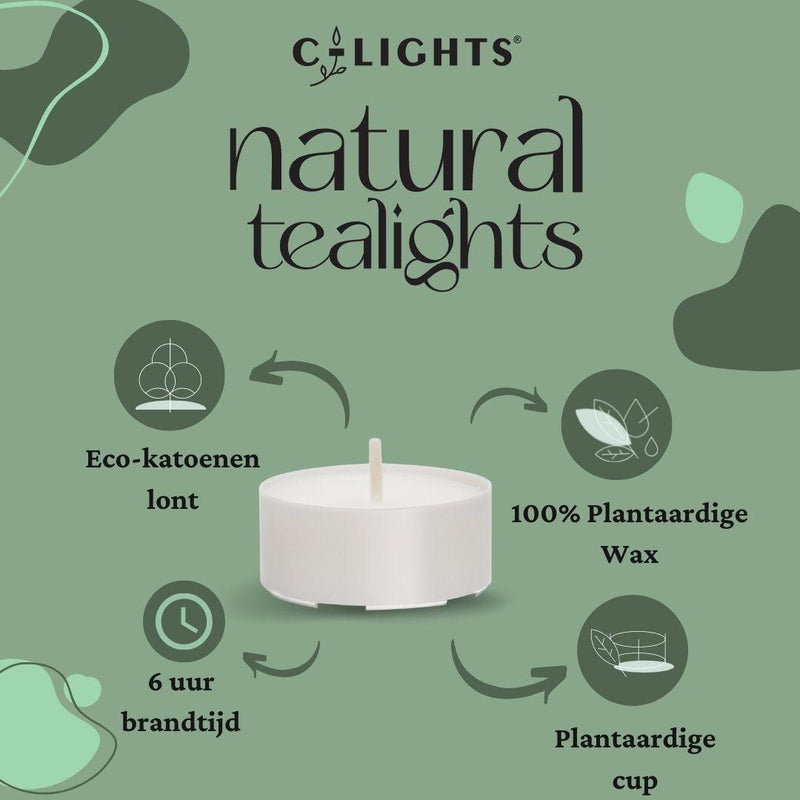 C-lights Natural Tealights 40 Stuks