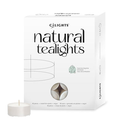 C-lights Natural Tealights 40 Stuks