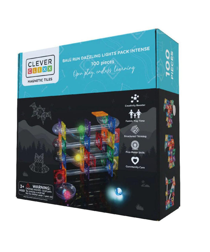 Cleverclixx Ball Run Dazzling Lights Pack Intense 100 Pieces