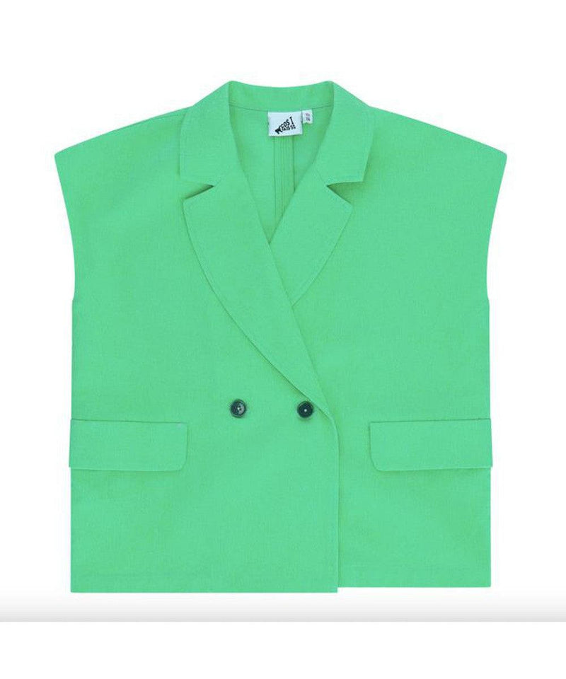 Cos I Said So Sleeveless Blazer Paradise Green