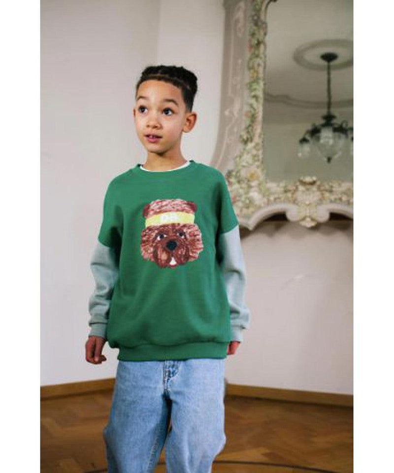 Daily Brat Fuzzy Wuzzy Sweater Winter Green